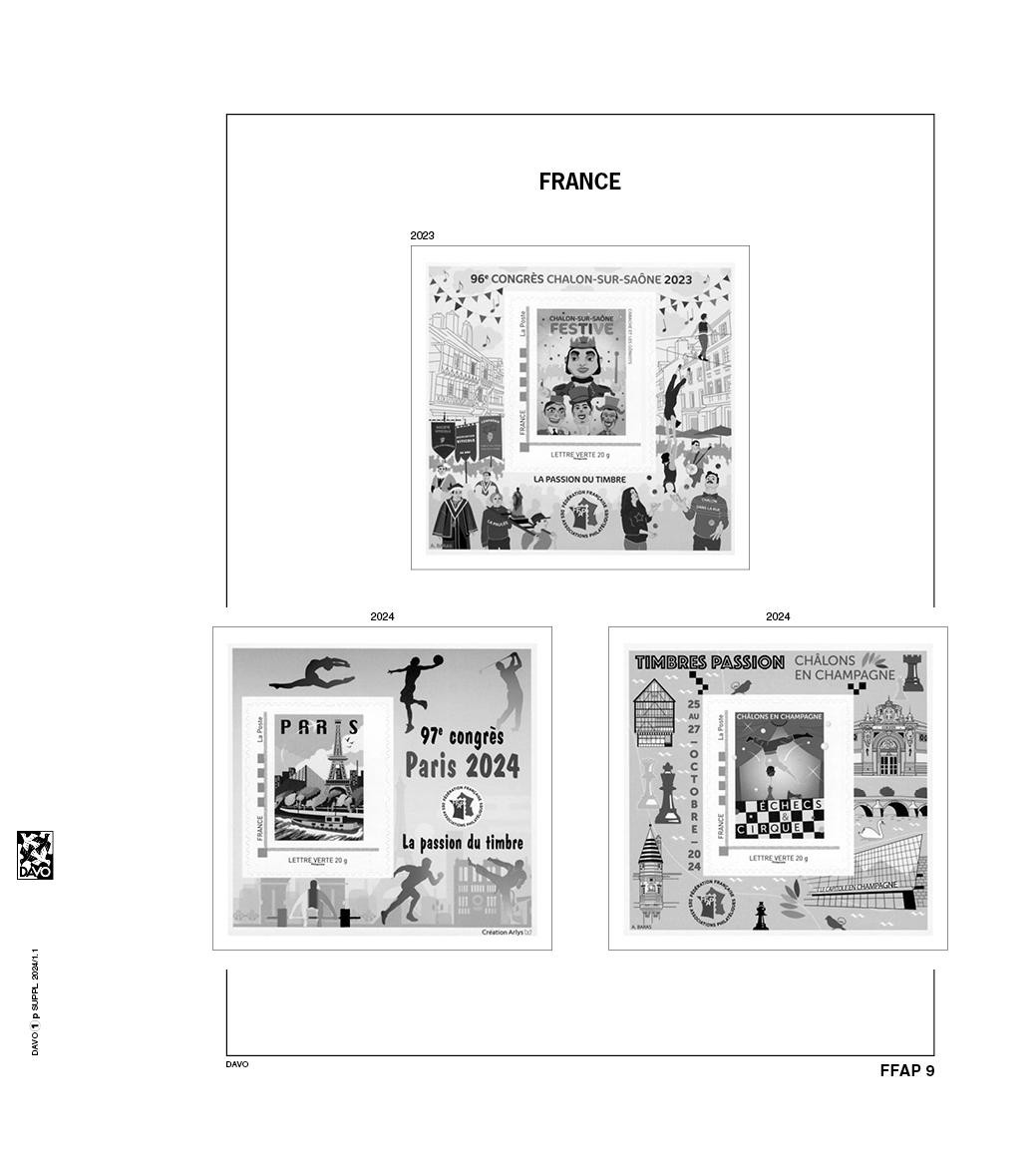 davo-luxe-suppl-ment-france-ffap-2024-feuilles-timbres image 1