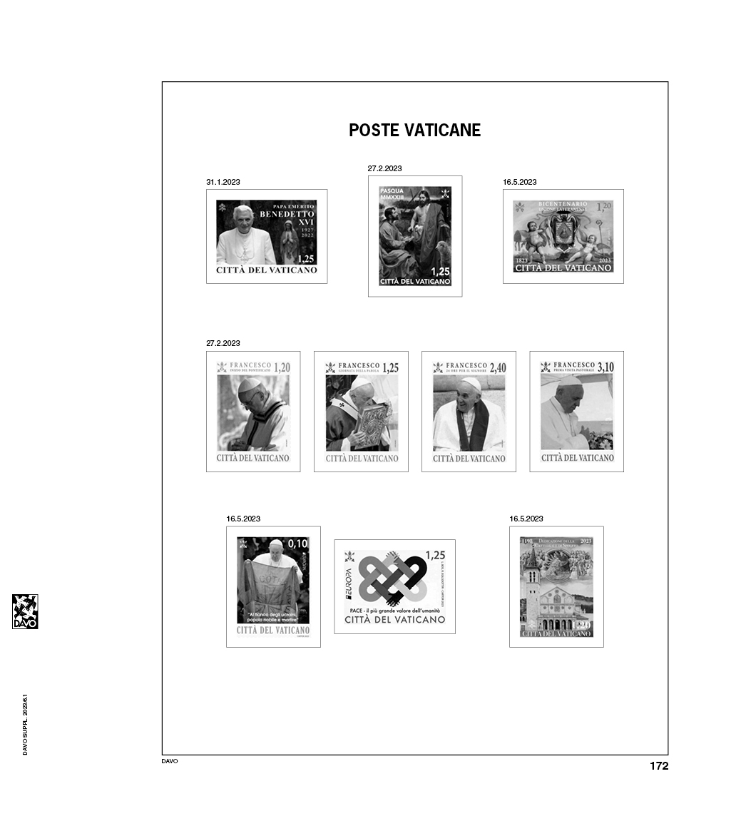 davo-luxe-vatican-2023-feuillets-album-timbres-papier-pais image 1