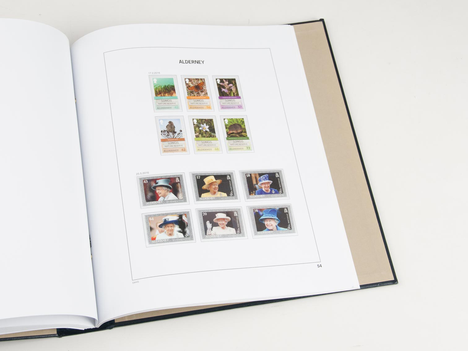 davo-luxe-alderney-2016-pages-album-timbres-2016-papier-170g image 1