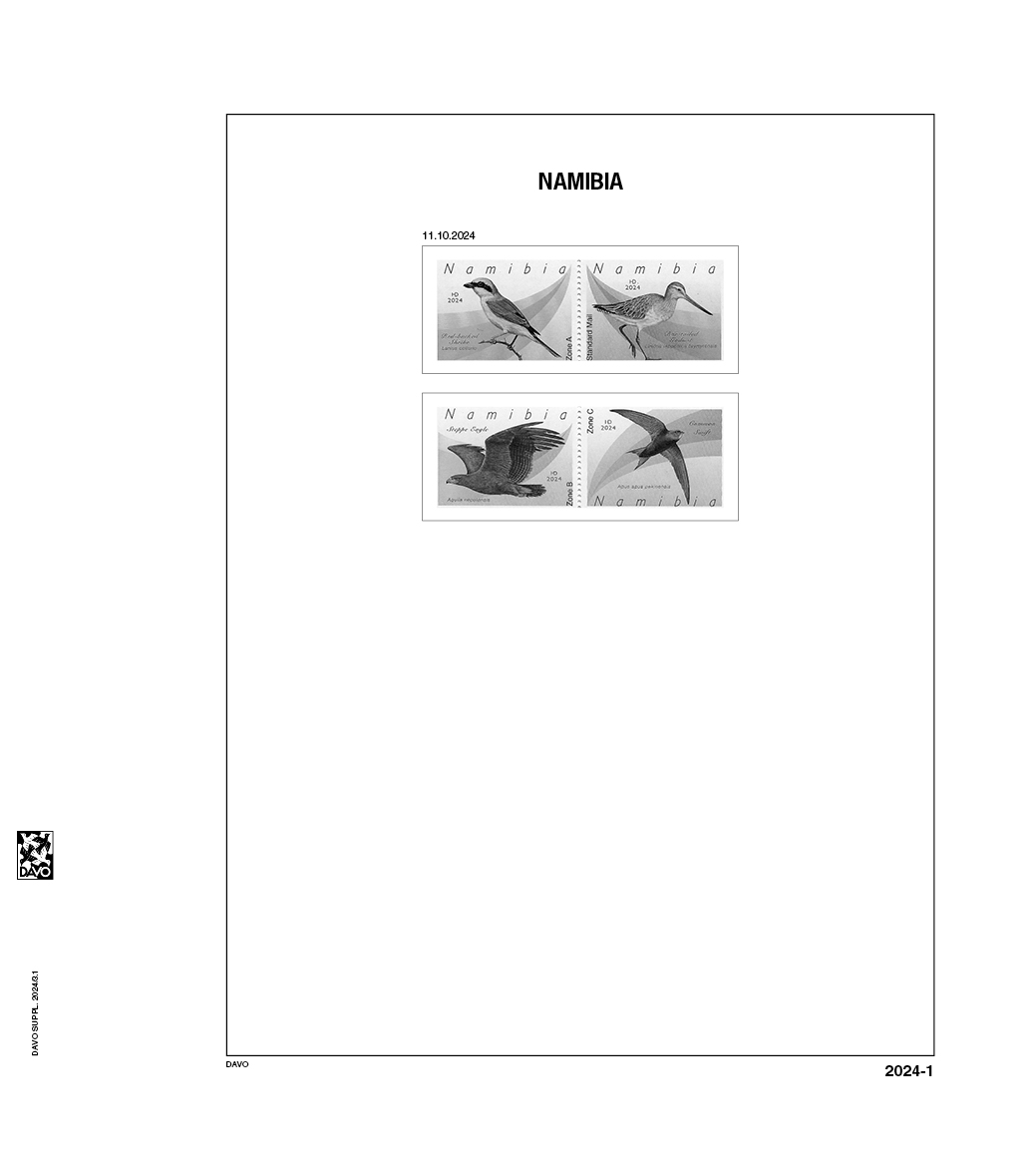 davo-luxe-suppl-ment-namibie-2024-feuilles-album-timbres image 1