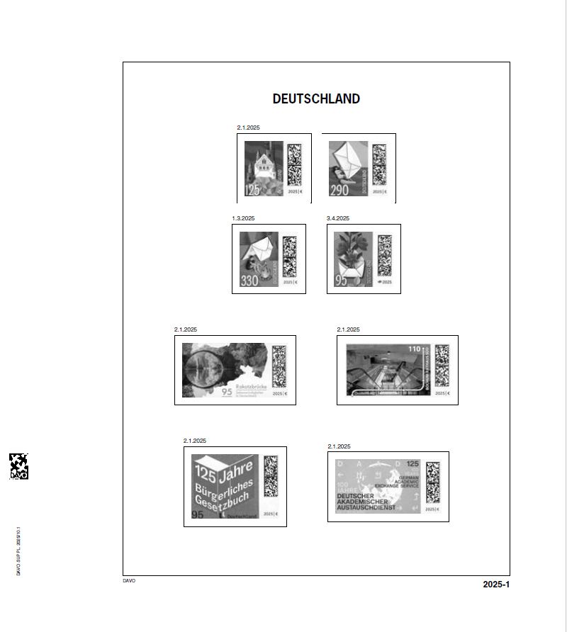 davo-luxe-allemagne-2025-feuilles-album-timbres-170-g image 1