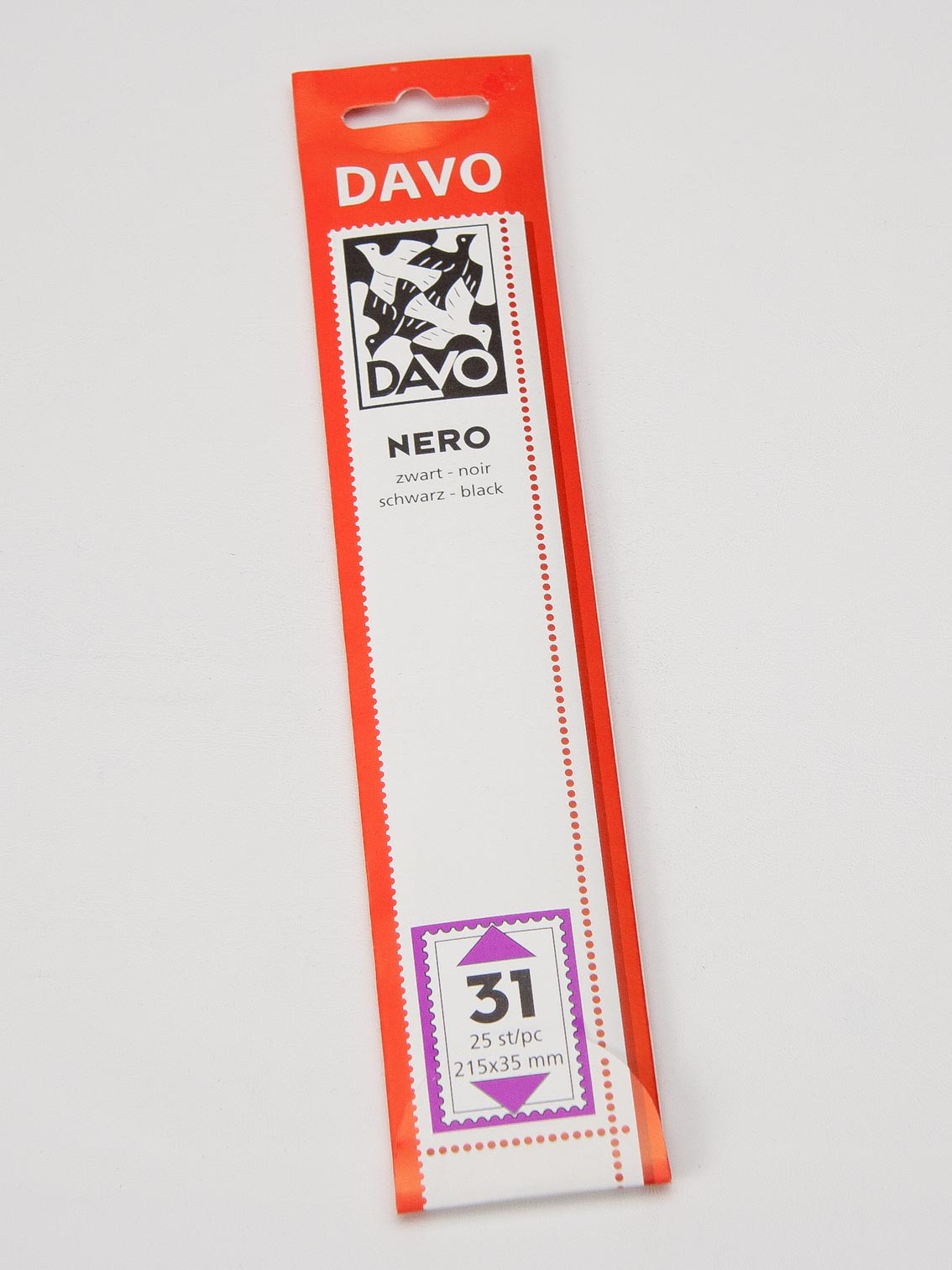 davo-nero-n31-bandes-timbres-215x35-fond-noir-25-pi-ces image 1