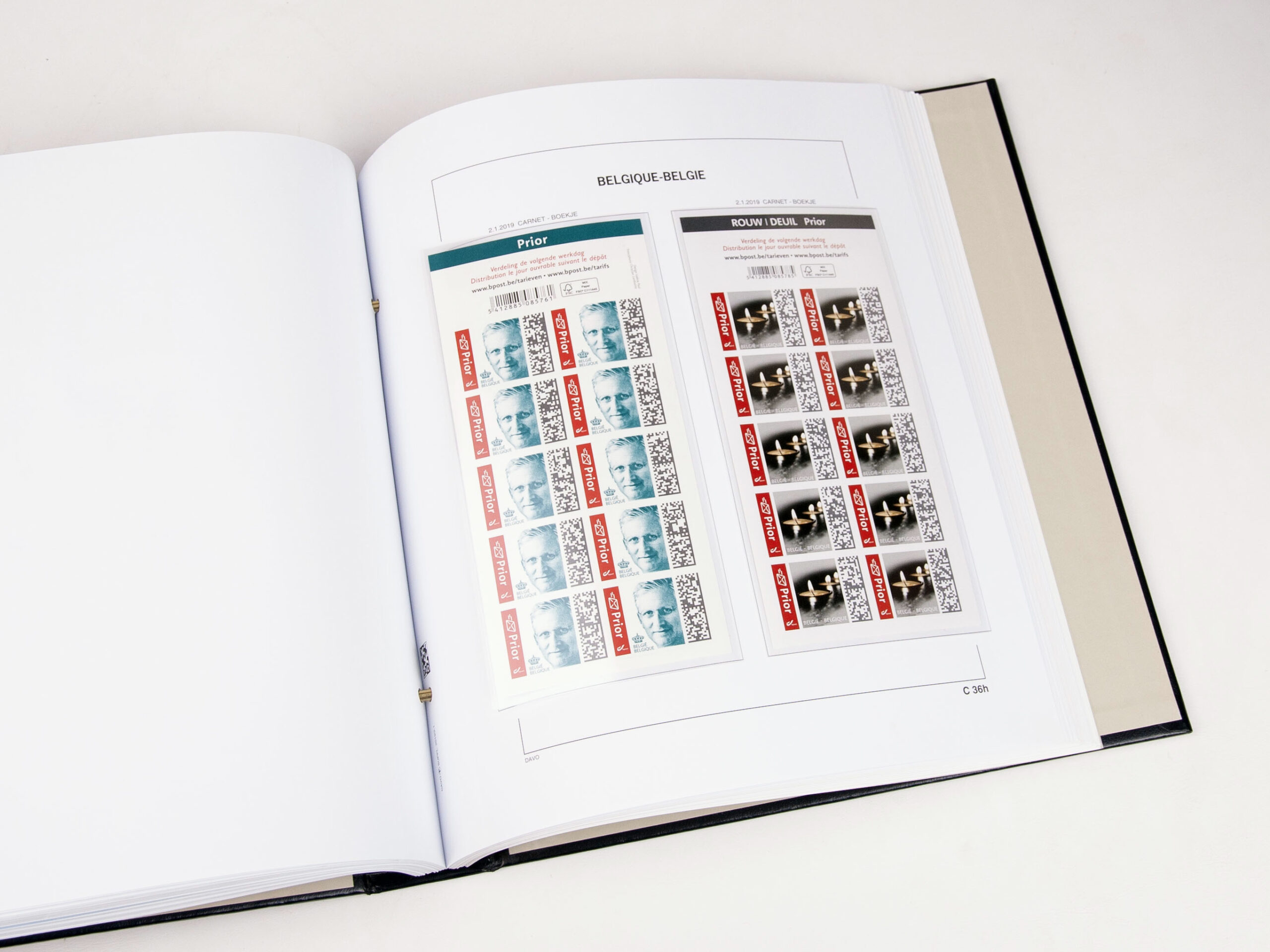 davo-luxe-belgique-2019-pages-album-timbres-carnets image 1