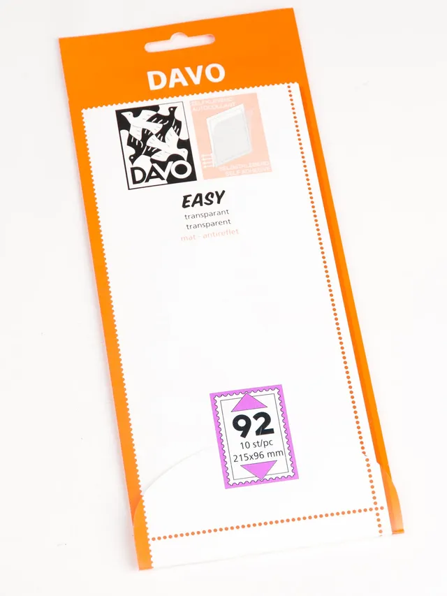 davo-easy-t92-bandes-pour-timbres-215x96-10-pcs-transparent image 1