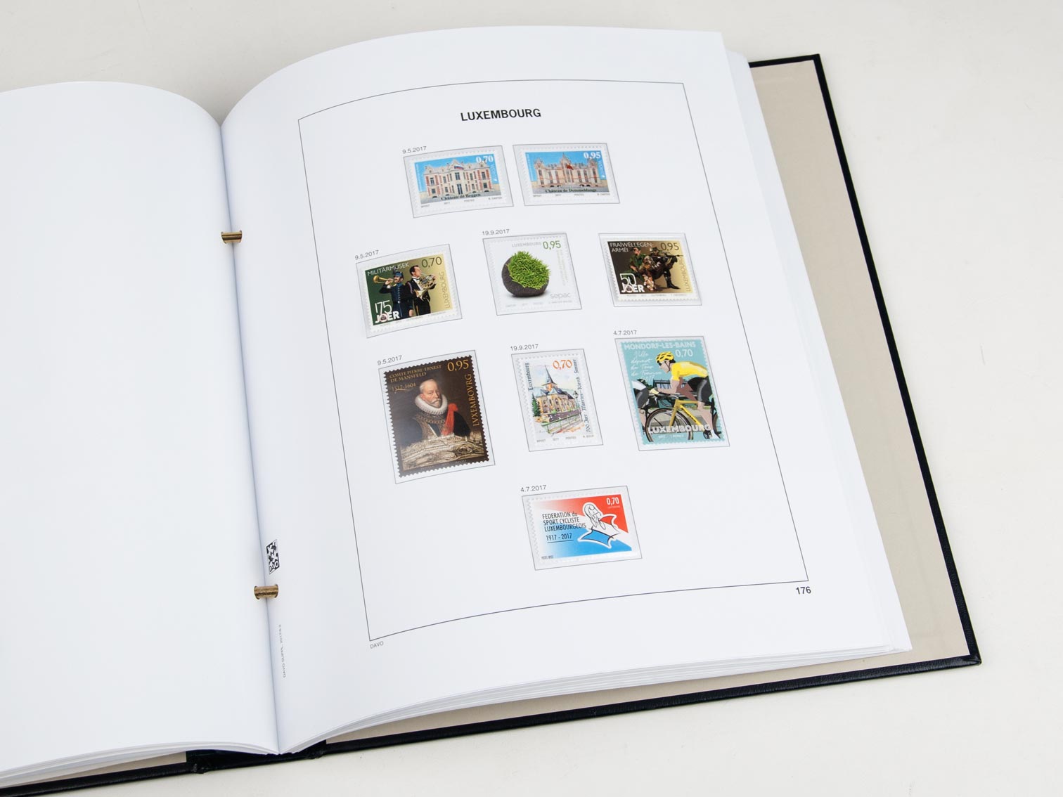 davo-luxe-luxembourg-2017-feuilles-album-timbres-170g image 1