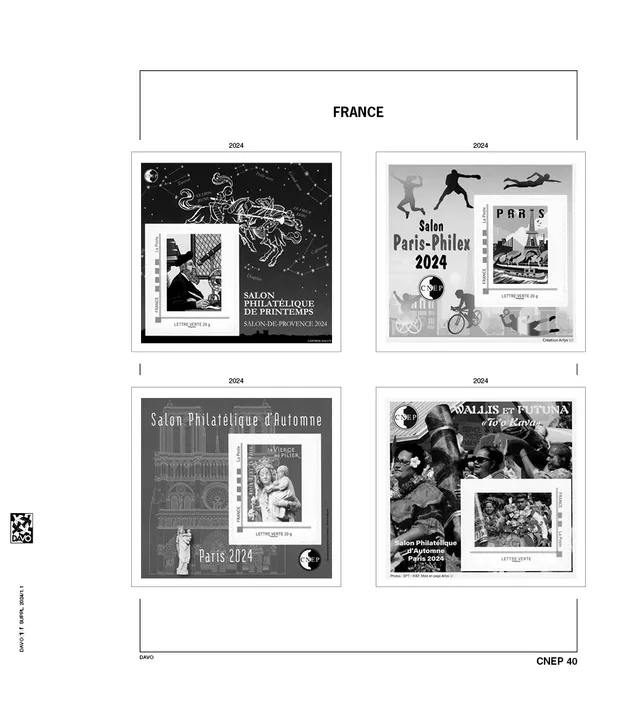 davo-luxe-france-cnep-2024-feuilles-album-timbres-170-g image 1
