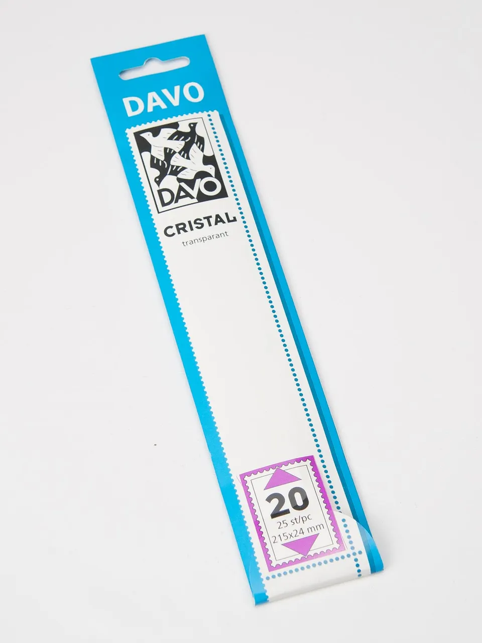 davo-cristal-c20-bandes-timbres-transparent-25-pcs-215x24 image 1