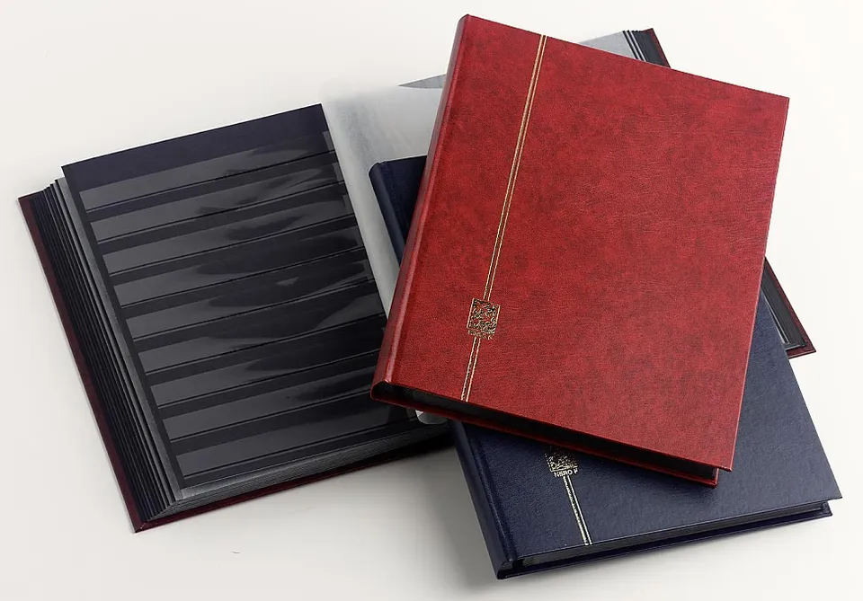 davo-nero-f-classeur-timbres-32-pages-noires-rouge image 1