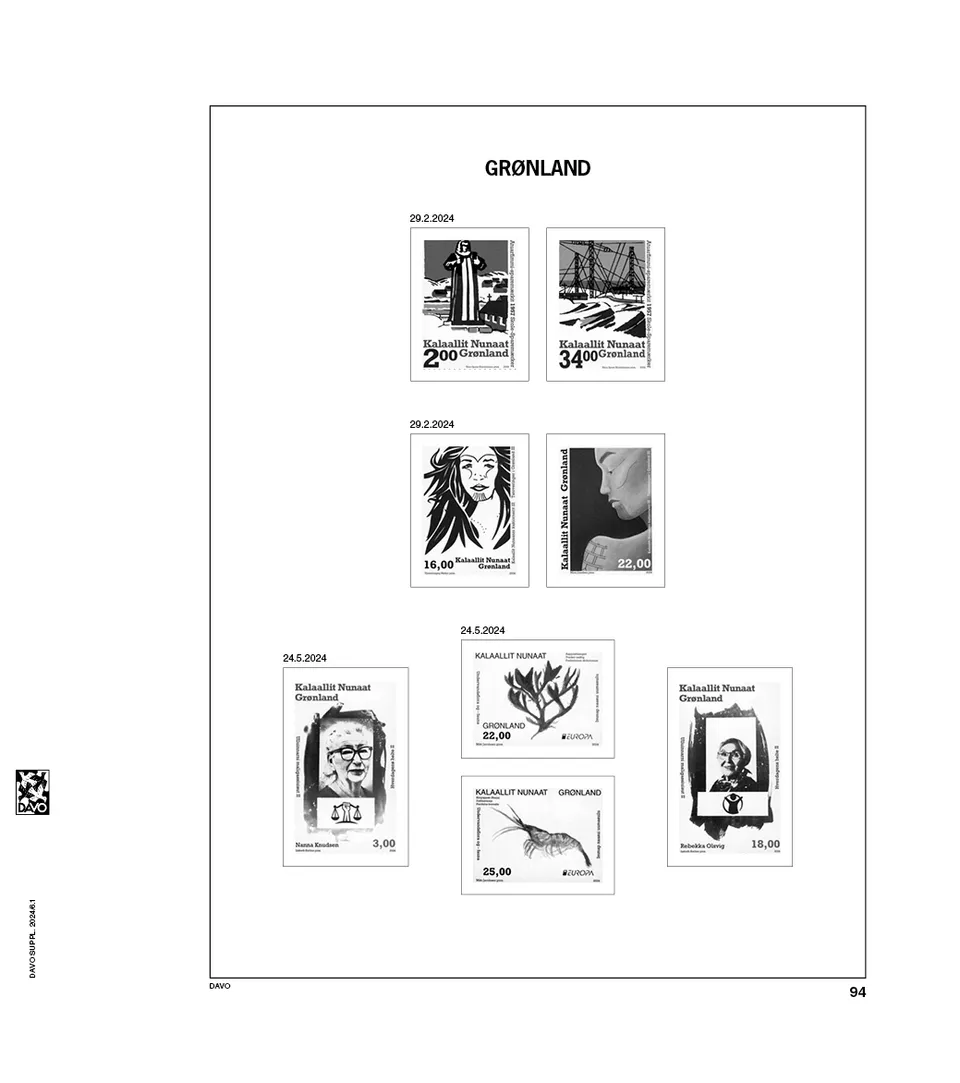 davo-luxe-suppl-ment-groenland-2024-album-timbres-170g image 1