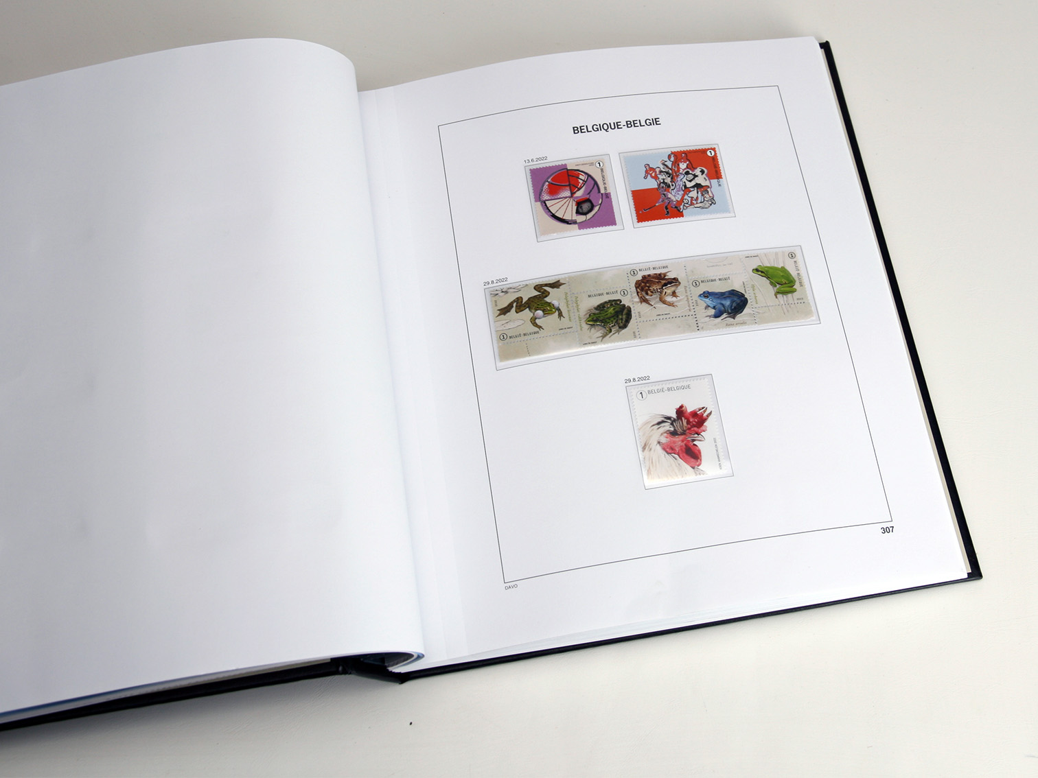 davo-luxe-belgique-2022-feuilles-album-timbres-170g image 1