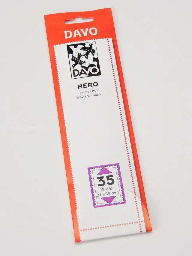 davo-nero-n35-bandes-timbres-215x39-fond-noir-18-pcs image 1