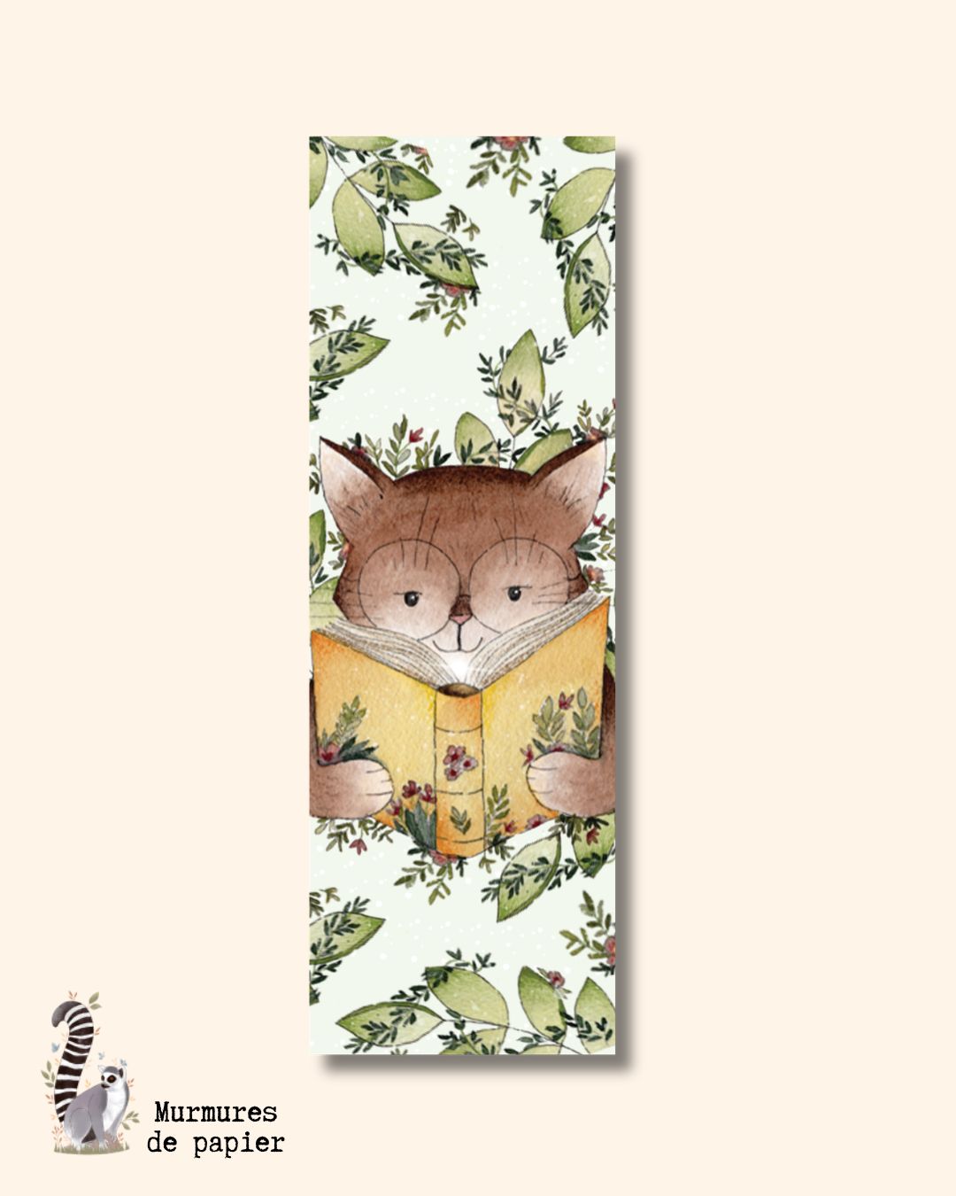 murmures-de-papier-jardin-du-chat-lecteur-marque-page-300g image 1