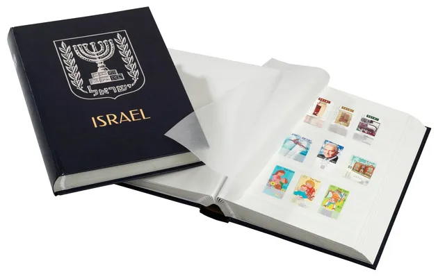 davo-stockbooks-g-carnet-de-timbres-isra-l-bleu-blason image 1