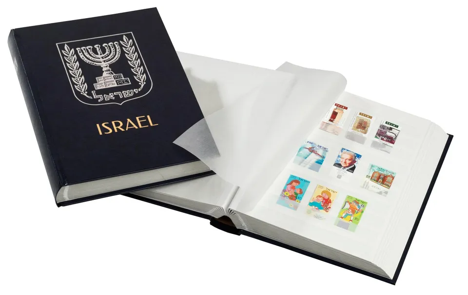 davo-stockbooks-g-carnet-de-timbres-isra-l-bleu-blason image 1
