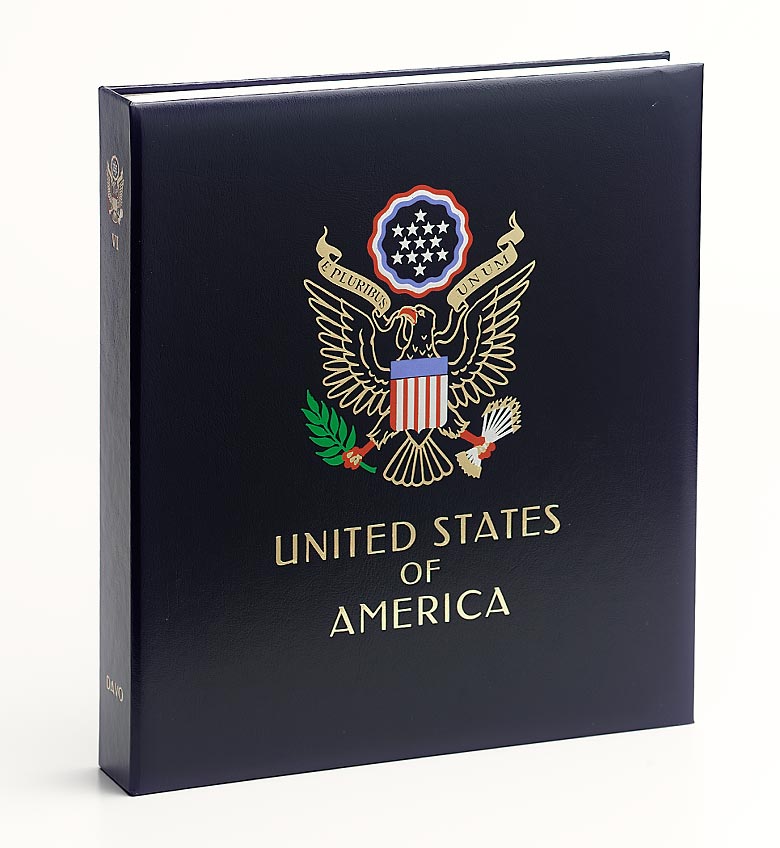 davo-luxe-album-timbres-usa-v-1991-1997-bleu-avec-tui image 1