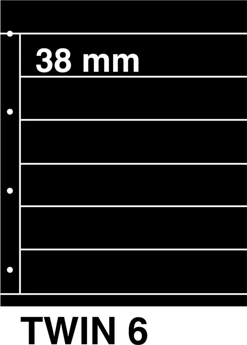 davo-kosmos-twin-6-feuilles-classement-noires-lot-de-5 image 1