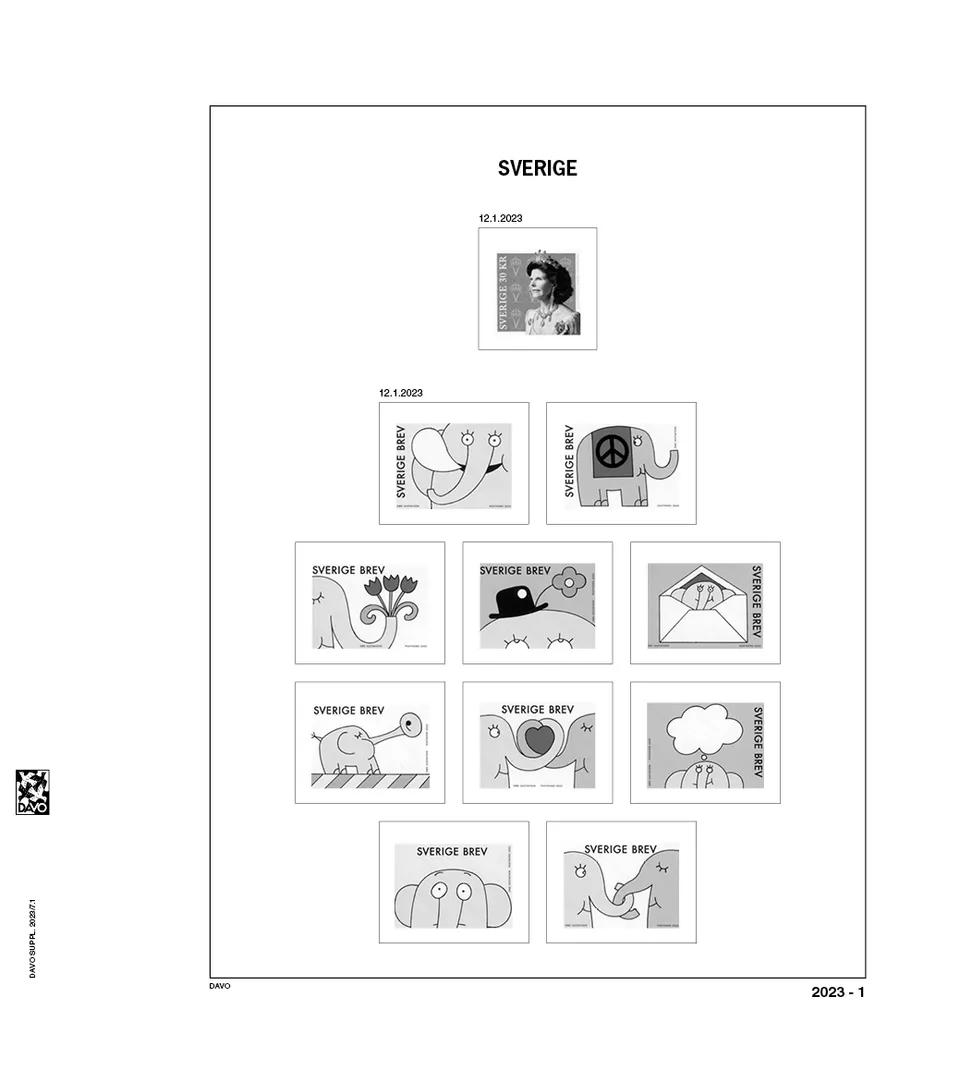 davo-luxe-su-de-2023-feuilles-suppl-ment-timbres-170-g image 1