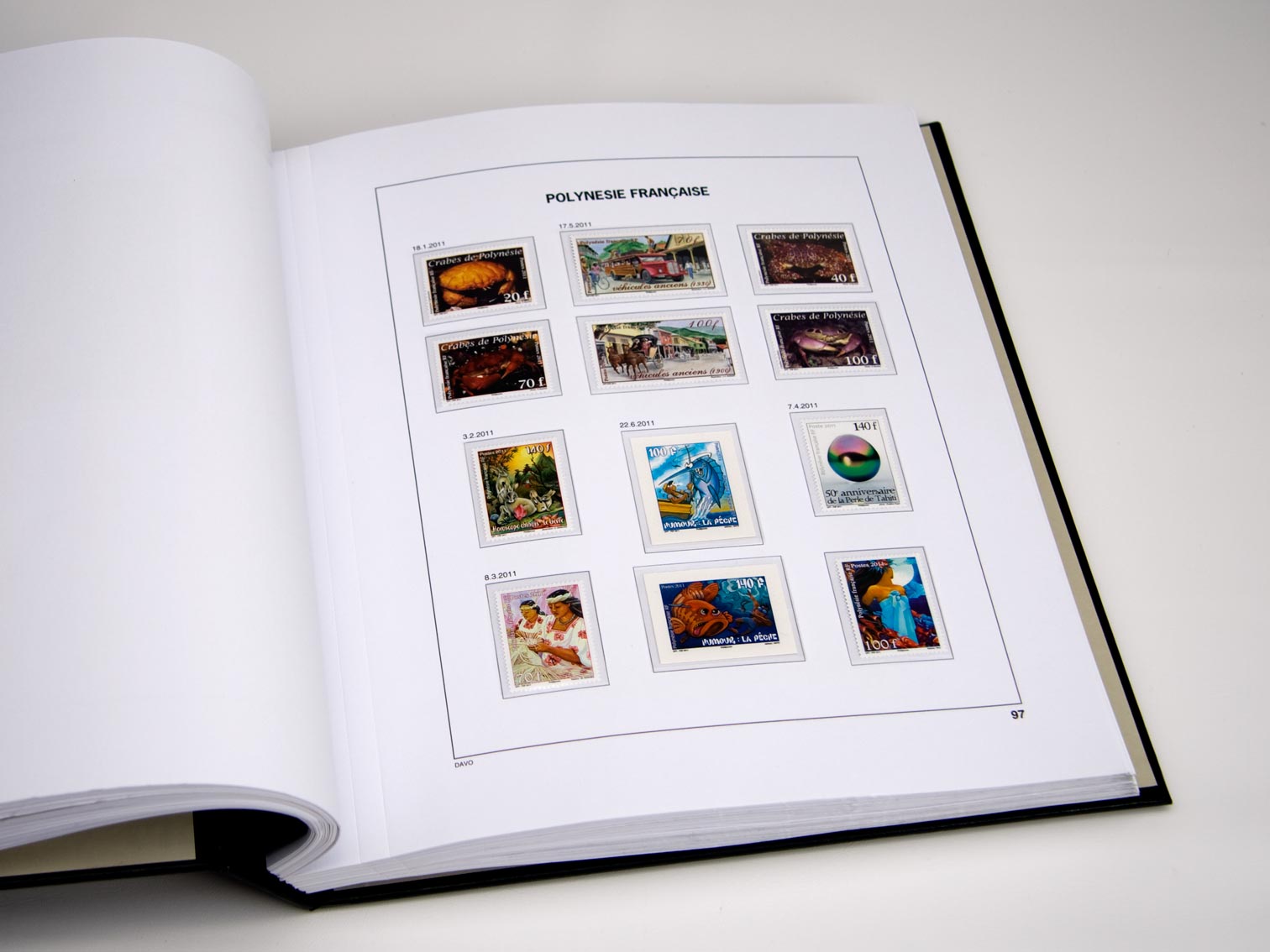 davo-luxe-polyn-sie-fran-aise-2021-feuilles-album-timbres-170g image 1