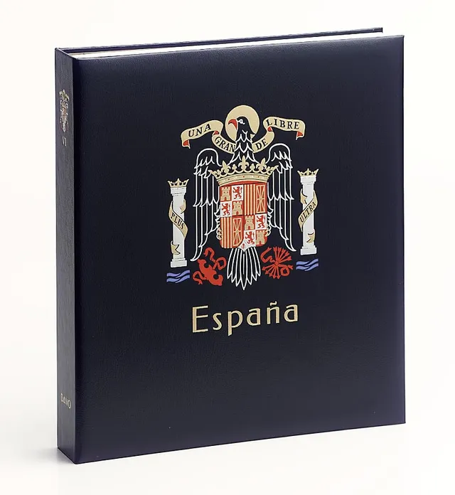 davo-luxe-espagne-vi-album-timbres-bleu-armoiries image 1
