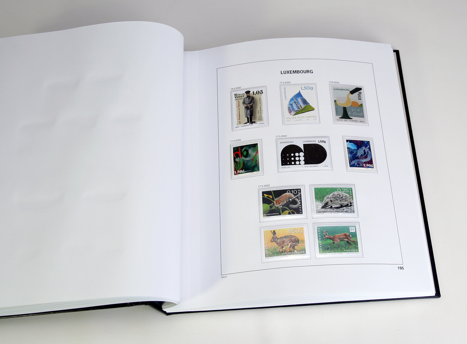 davo-luxe-luxembourg-2022-pages-suppl-ment-album-timbres-170g image 1
