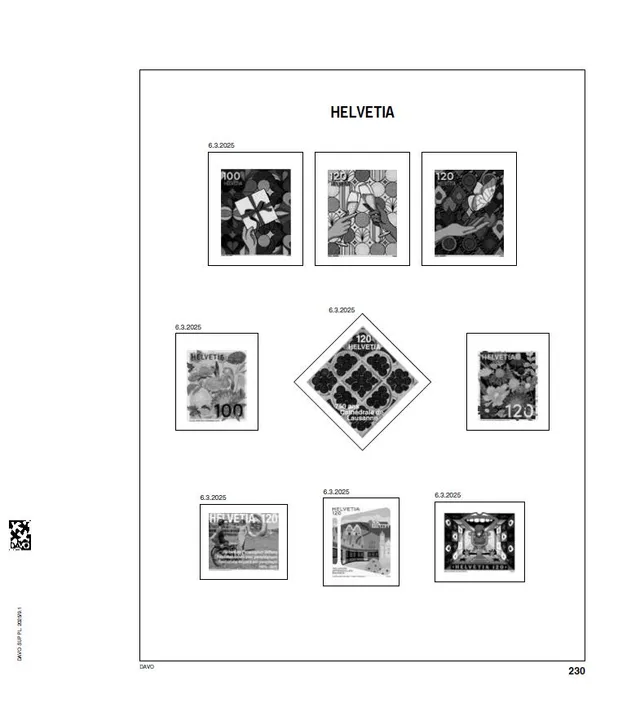 davo-luxe-feuillets-timbres-suisse-2025-papier-170g image 1