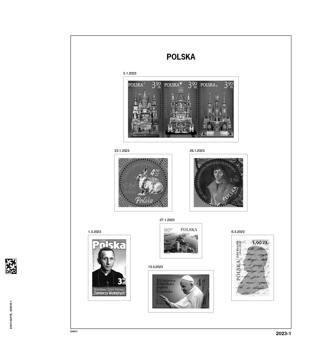 davo-luxe-pologne-2023-feuilles-compl-ment-album-timbres image 1