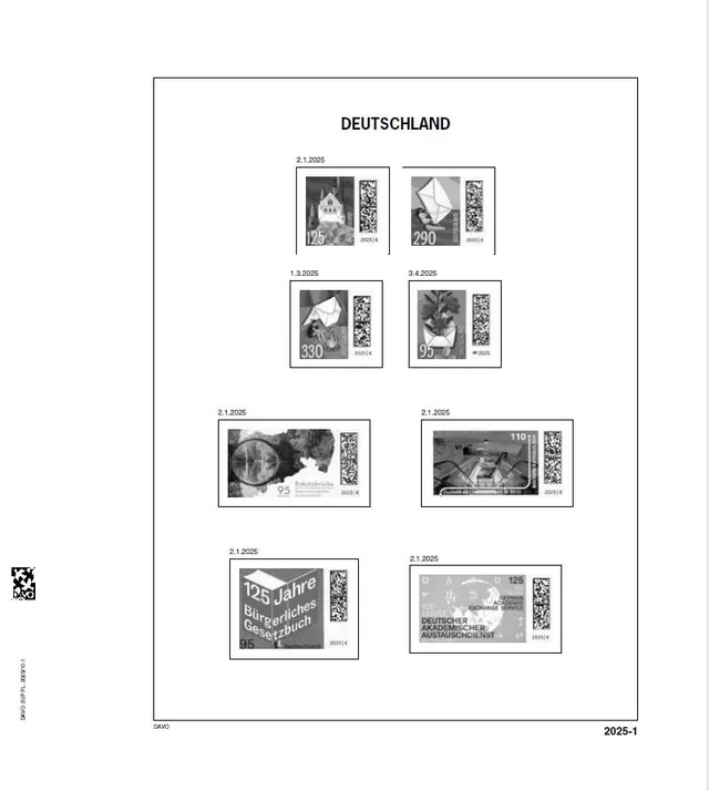 davo-luxe-allemagne-2025-feuilles-album-timbres-170-g image 1