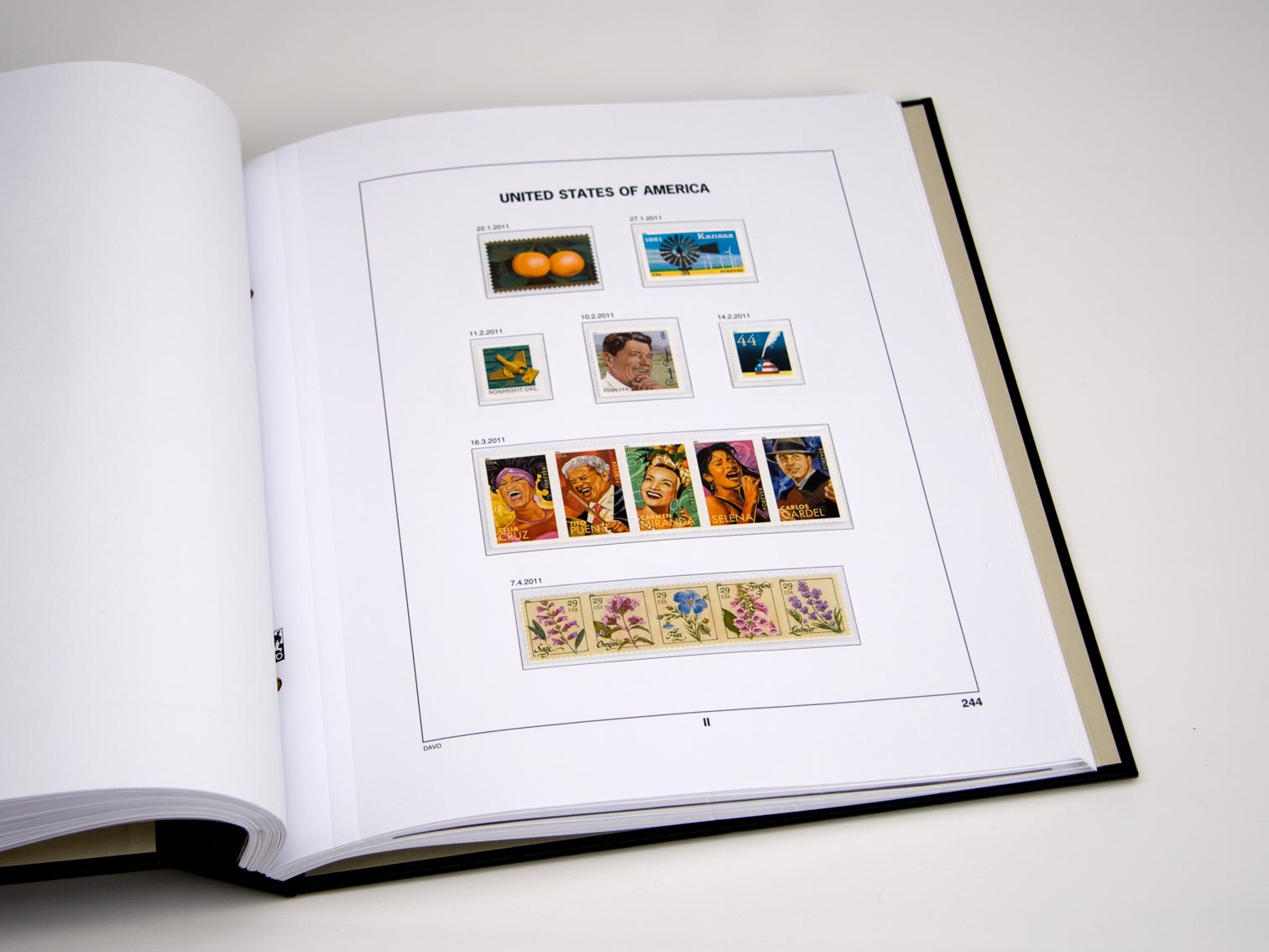 davo-luxe-feuilles-suppl-ment-timbres-usa-2021-papier-170g image 1