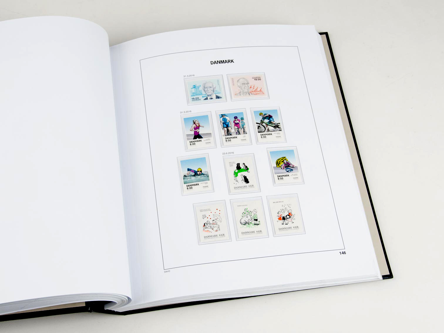 davo-luxe-danemark-2016-feuilles-d-album-timbres-papier-170g image 1