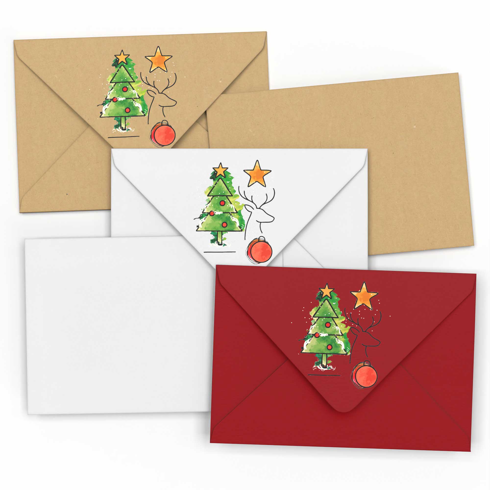 enveloppes-france-v-nements-no-l-sapin-rouge-114x162-c6 image 1