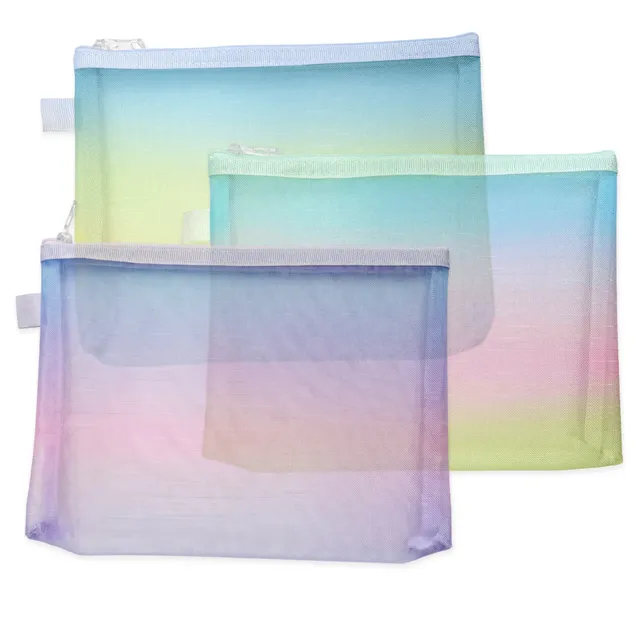 enveloppes-france-pochette-maille-nylon-d-grad-zip-bleue-180x235-mm image 1