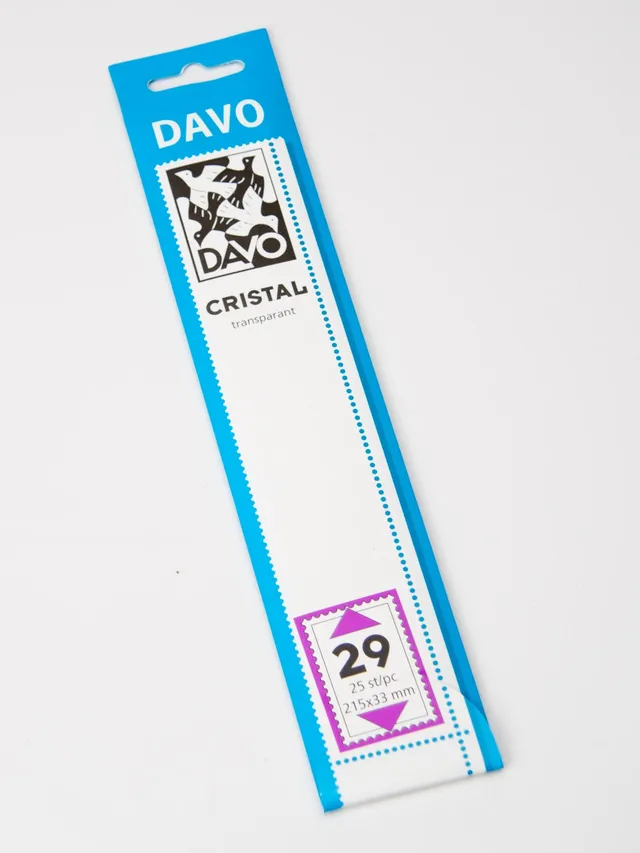 davo-cristal-c29-bandes-timbres-215x33-transparent-lot-25 image 1