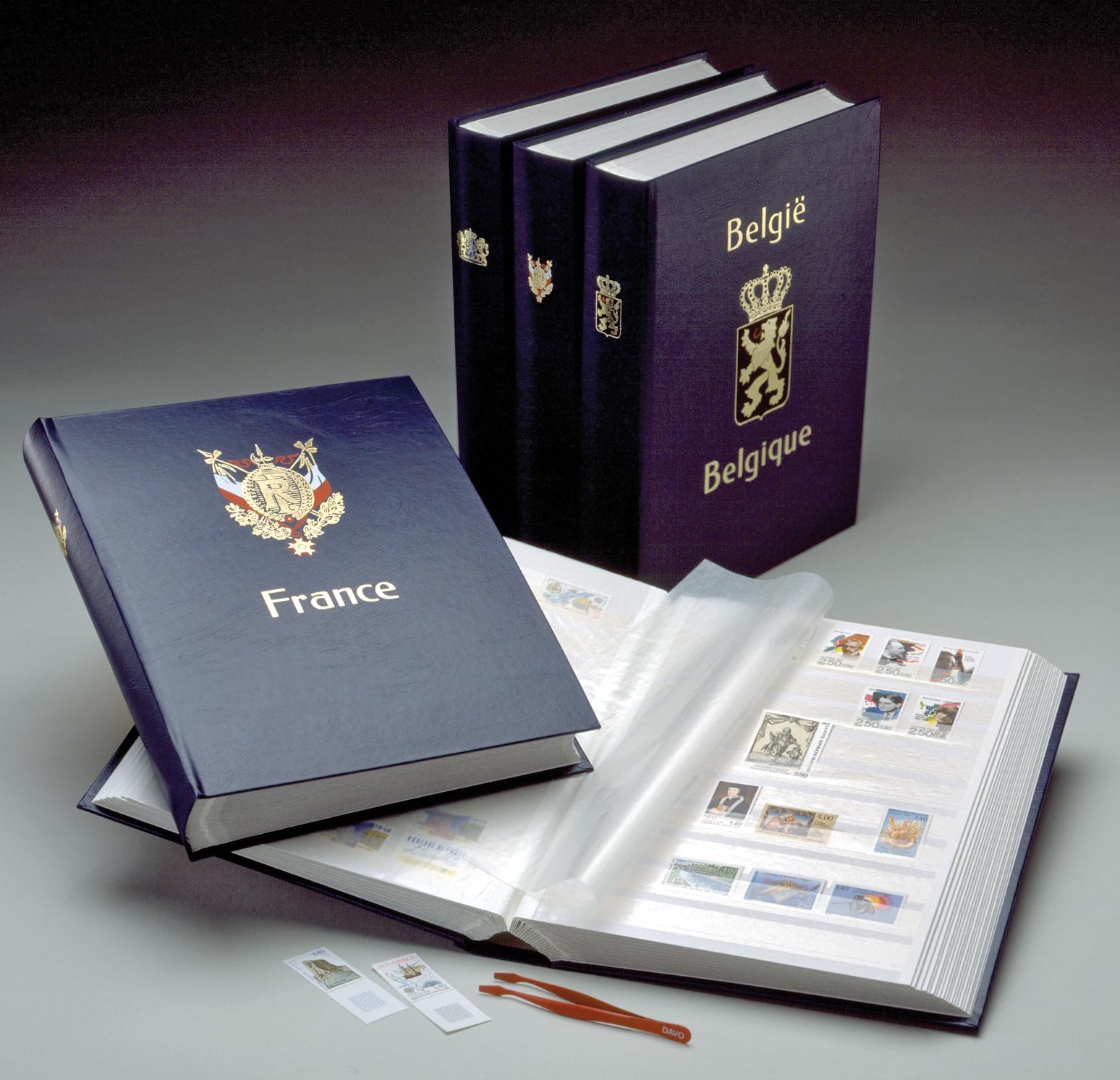 davo-stockbook-g-france-carnet-timbres-bleu image 1