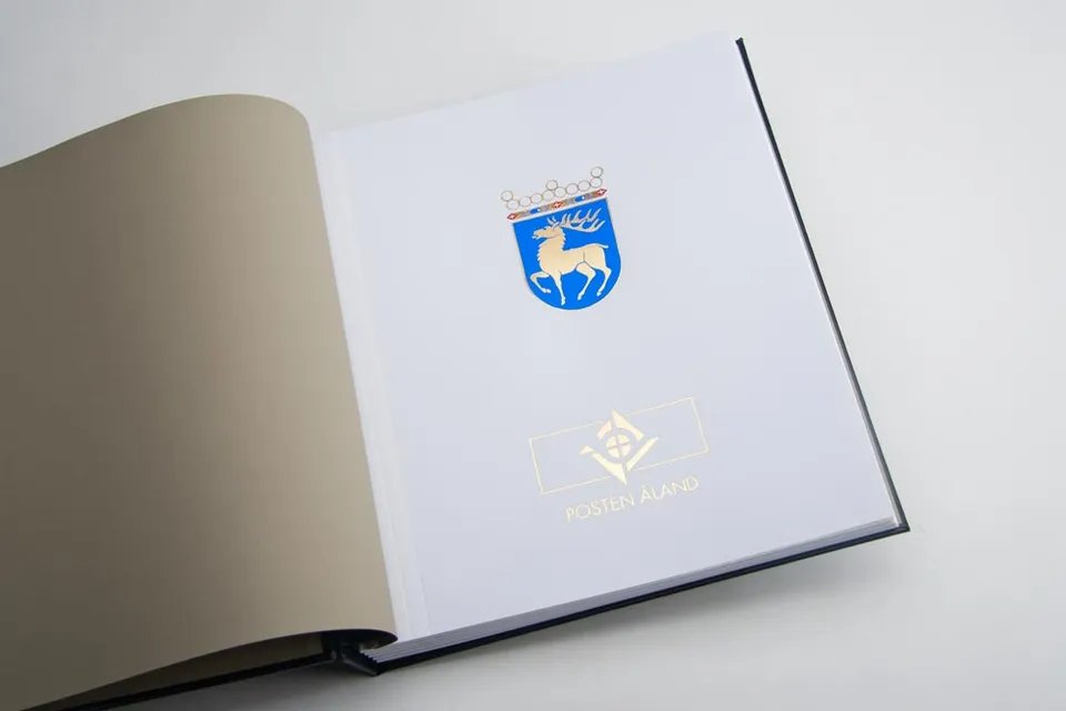 davo-luxe-page-de-titre-land-album-timbres-1-feuille-blason image 1