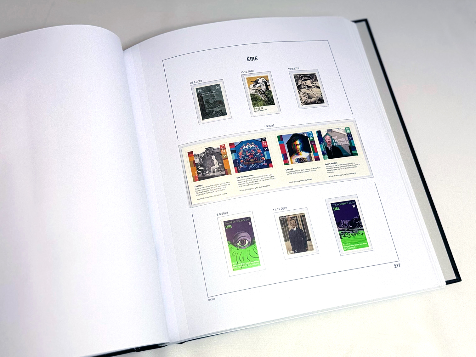 davo-luxe-irlande-2022-feuillets-album-timbres-170g image 1