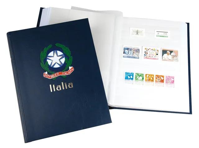 davo-g-classeur-timbres-italie-bleu-armoiries image 1