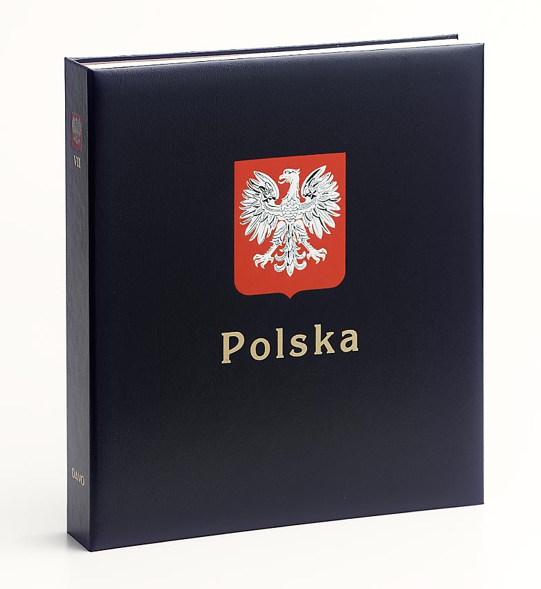 davo-luxe-pologne-viii-album-timbres-bleu-blason image 1