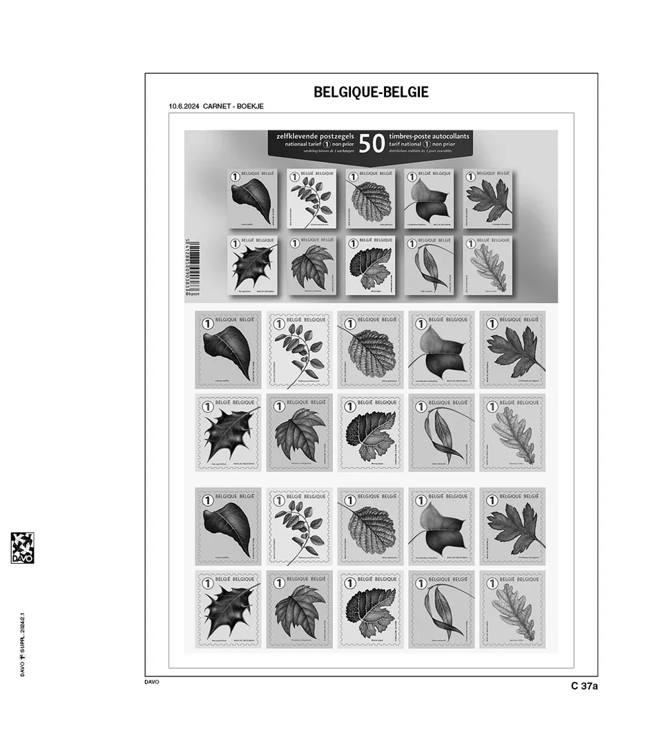 davo-luxe-belgique-carnets-2024-pages-album-timbres-170g image 1