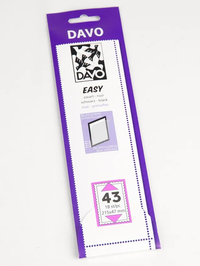 davo-easy-z43-bande-timbres-fond-noir-215x47-lot-18 image 1