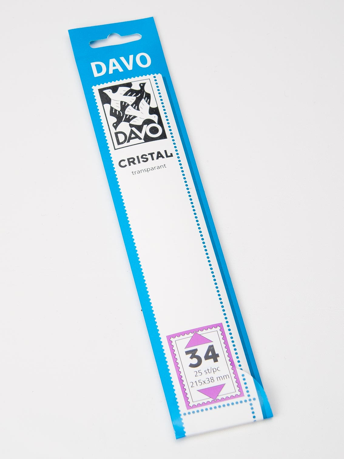 davo-cristal-c34-bandes-timbres-215x38-mm-transparent-25-pi-ces image 1