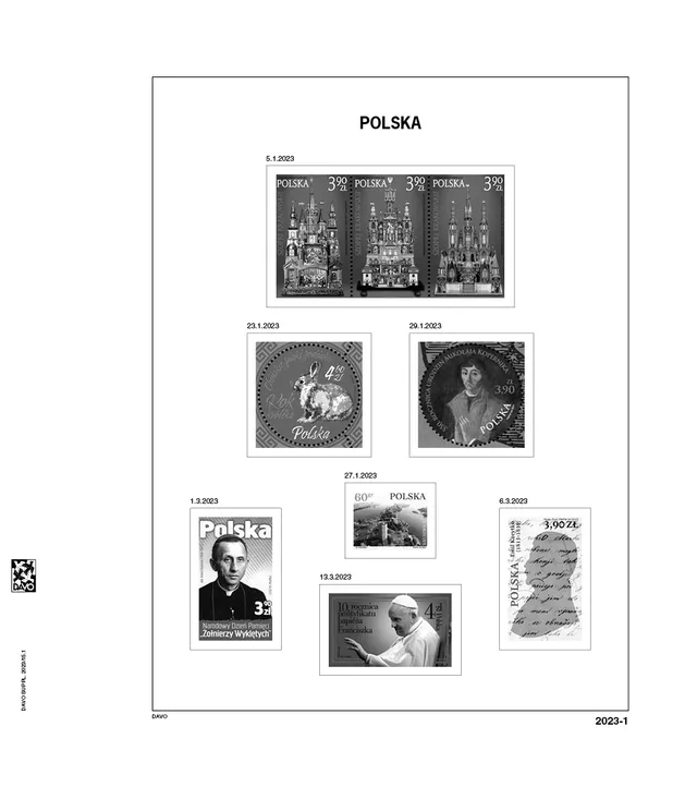davo-luxe-pologne-2023-feuilles-compl-ment-album-timbres image 1