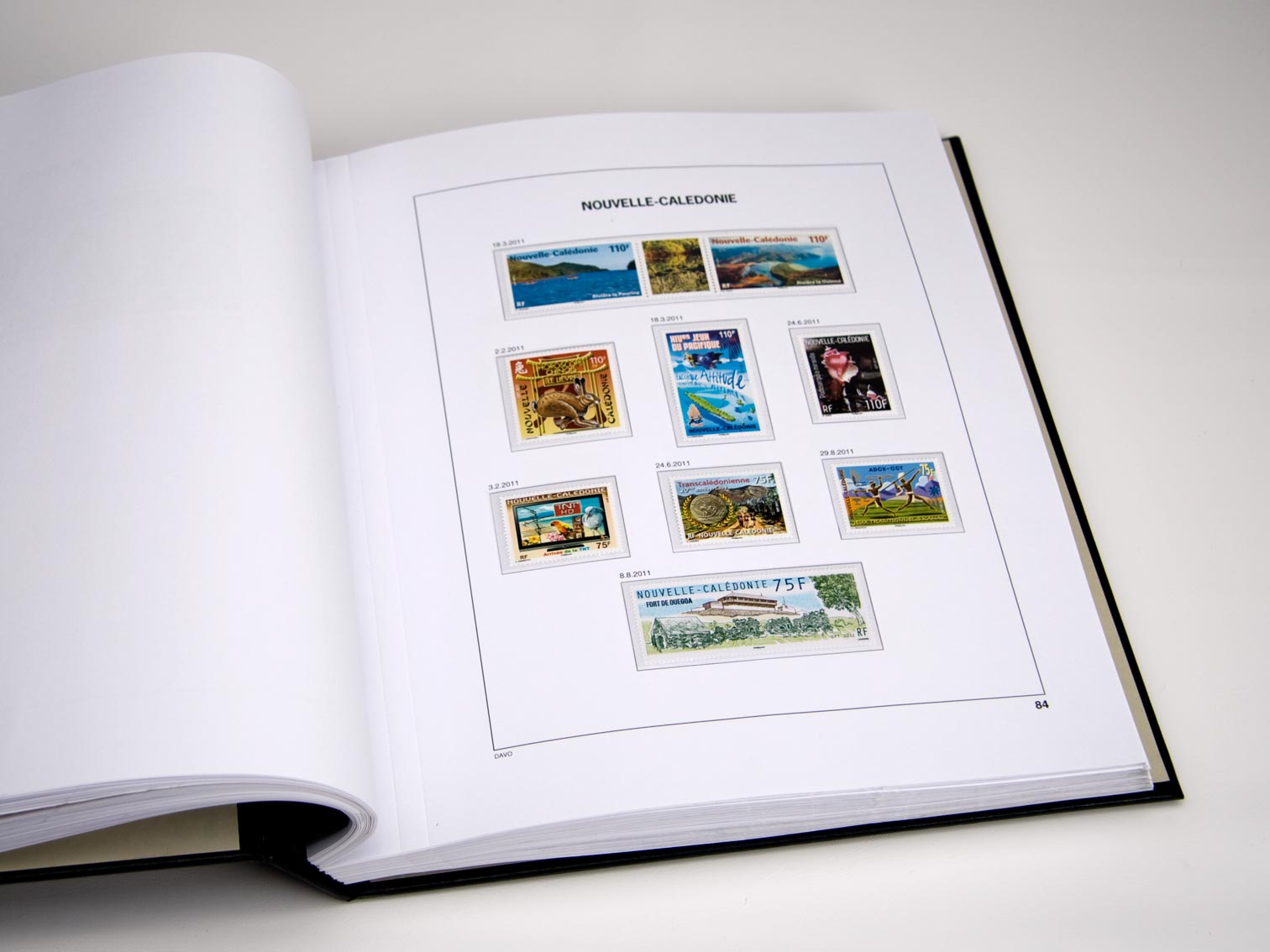 davo-luxe-nouvelle-cal-donie-2021-feuilles-album-timbres-170g image 1
