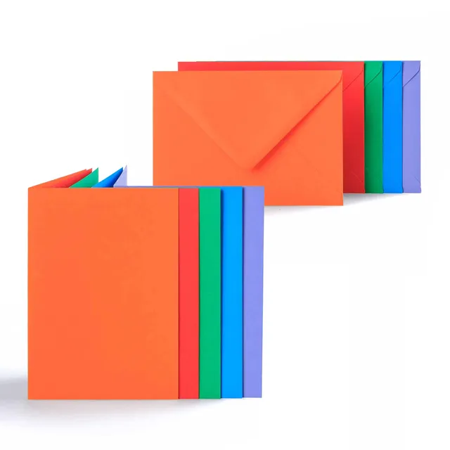 enveloppes-france-cartes-couleurs-vives-pack-cartes-a6-enveloppes-c6 image 1