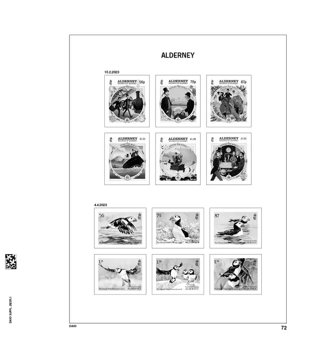 davo-luxe-alderney-compl-ment-album-timbres-2023 image 1