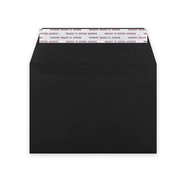 enveloppes-france-emballages-en-carton-enveloppe-noire-cartonn-e-c6-114x162-mm image 1