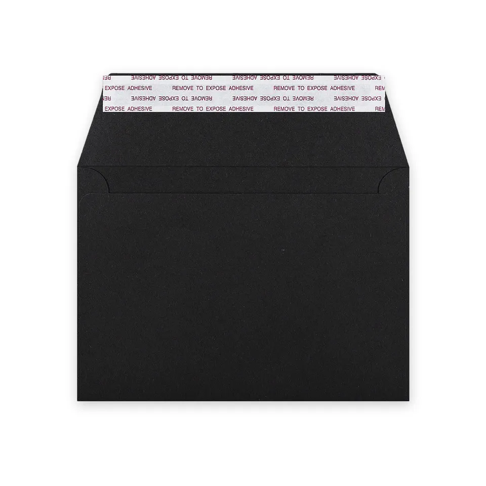 enveloppes-france-emballages-en-carton-enveloppe-noire-cartonn-e-c6-114x162-mm image 1