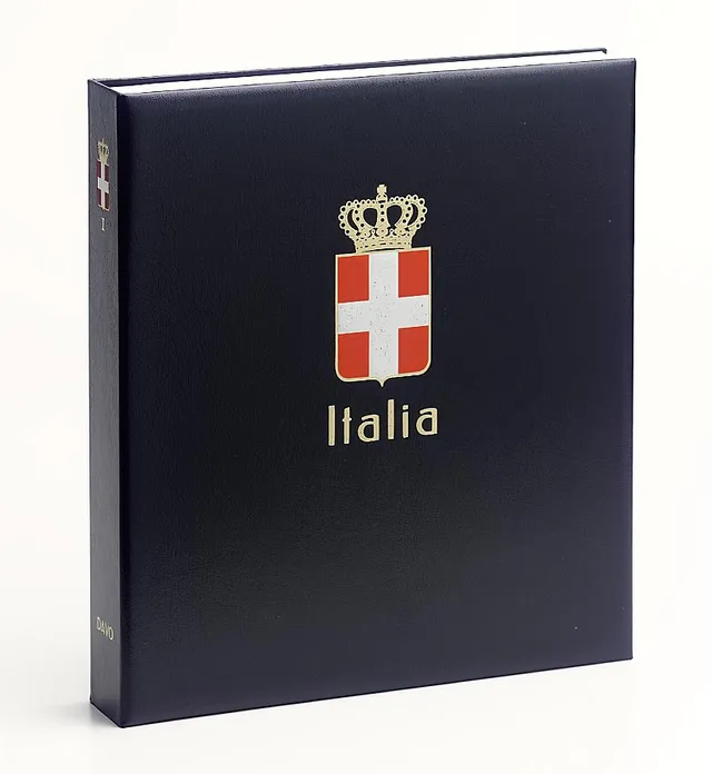 davo-luxe-reliure-italie-roy-album-timbres-vide-avec-cassette image 1