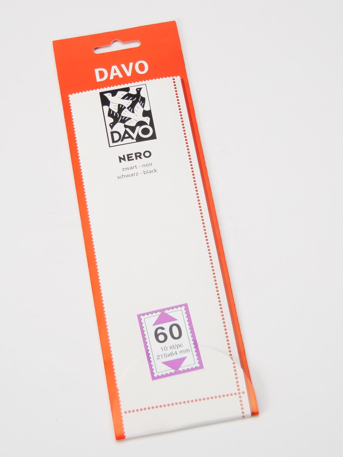 davo-nero-n60-bandes-pour-timbres-215x64-fond-noir-x10 image 1