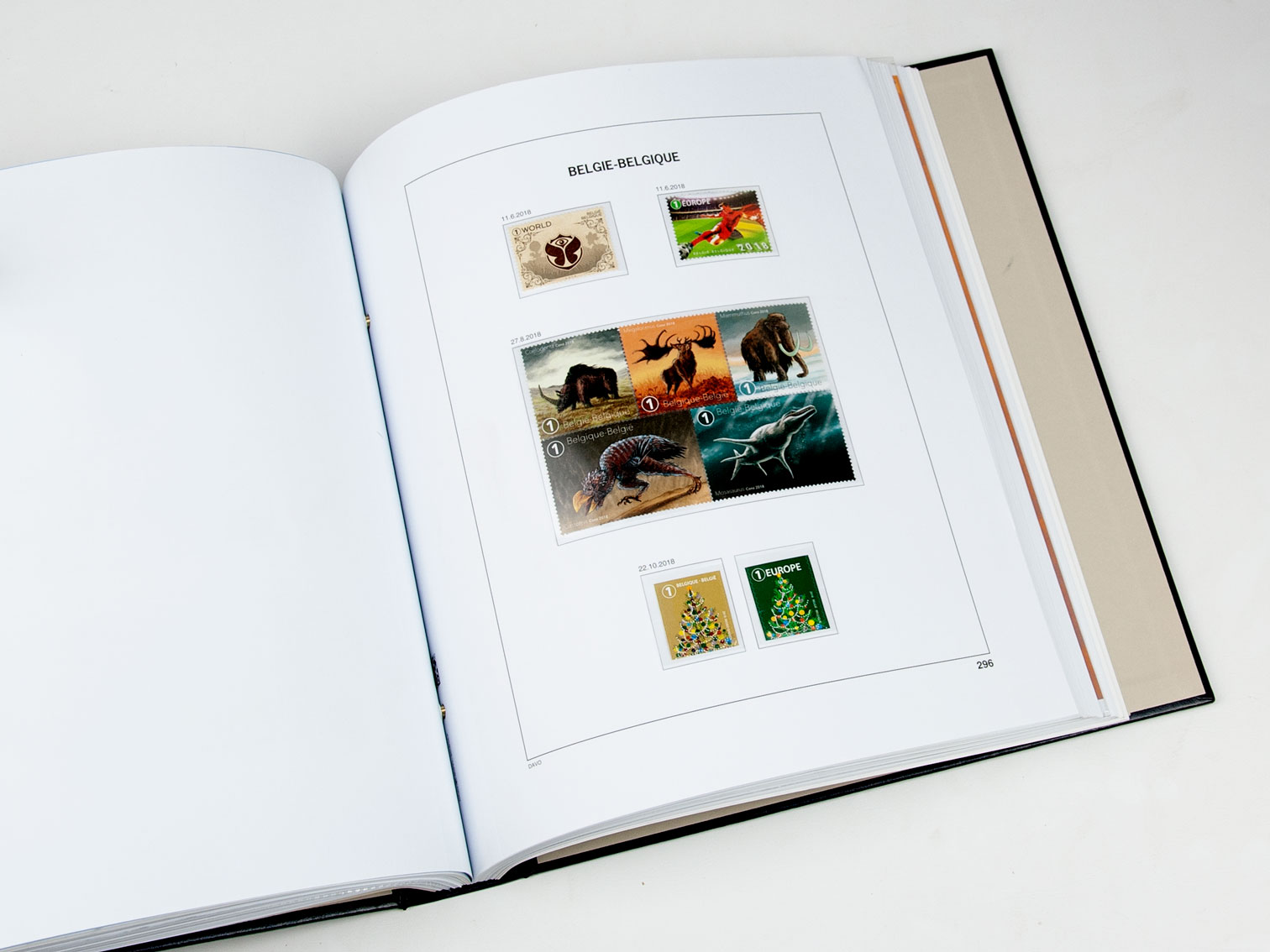 davo-luxe-suppl-ment-belgique-2018-feuilles-timbres-papier-170g image 1