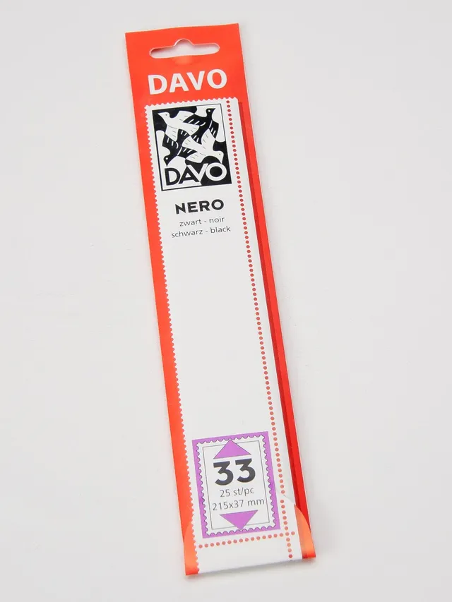 davo-nero-n33-bandes-timbres-fond-noir-215x37-25-pcs image 1